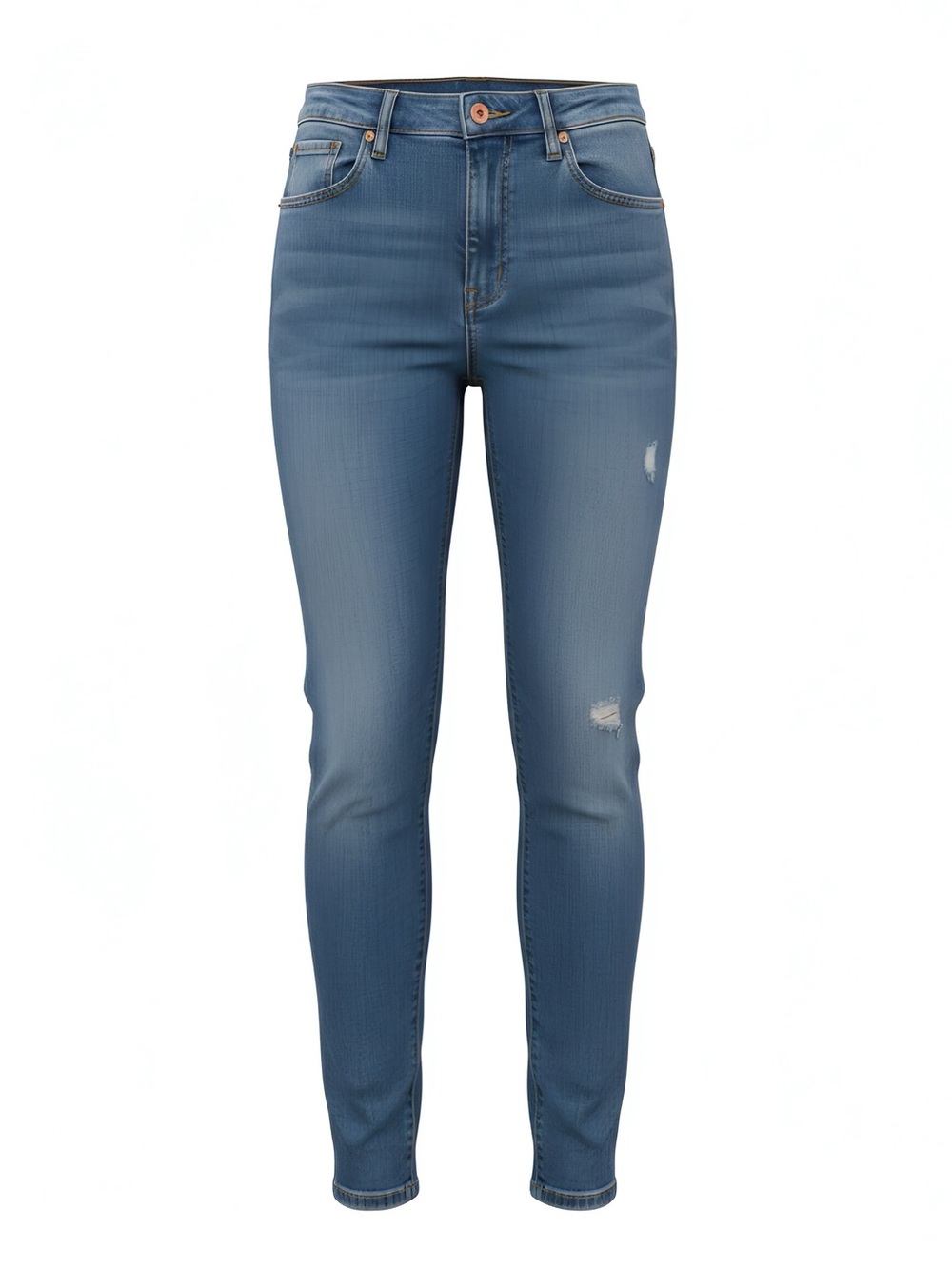 True Craft Classic Mid-Rise Skinny Jeans in Faded Blue - Size 6, Like New
